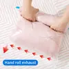 Bolsas de compresión al vacío transfronterizas, azul transparente, engrosadas, a prueba de explosiones, con cierre, para guardar ropa de temporada y ropa de cama en casa