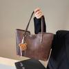 Bolso Retro Simple para Mujer de Gran Capacidad 2024 Bolso de Hombro Combinable para Otoño e Invierno Mochila Escolar para Estudiantes Universitarios Bolso Tote para Viajeros