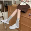 Calcetines de tubo medio para mujer, Calcetines de primavera y verano, Calcetines de algodón con diseño de chica linda de dibujos animados estilo japonés, Calcetines de dibujos animados