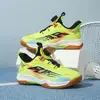 Tênis de Badminton Masculino com Fivela Rotativa, Tênis Esportivo Antiderrapante, Tênis de Treino para Corrida para Crianças Maiores, Tênis de Tênis Respirável Atacado