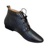 Botines retro de punta fina, botas planas, botas individuales de Primavera y Otoño para mujer, botines de cuero suave estilo británico, suela blanda con cordones, botas Martin