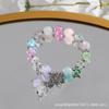 Pulsera Floral de Mariposa Super Hada Diseño Nicho Explosivo Pulsera de Cristal de Vidrio Joyería Venta al por Mayor Puesto de Mercado Nocturno de Punto Escénico