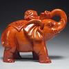 Par de Adornos de Elefante Tallados en Palo de Rosa, Símbolos Auspiciosos y de Buena Suerte para Decoración Artesanal del Hogar, Sala de Estar, Oficina y Entrada