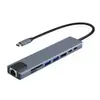 Estación de Acoplamiento Tipo Fábrica Súper 8 en 1 Tipo-C Hub USB 3.0 Lector de Tarjetas Extensor de Audio Venta al por Mayor