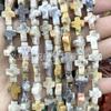 10*14mm Cruz Contas Soltas Olho de Tigre Turquesa Jade Pingente DIY Acessórios para Pulseira Colar Contas Semiacabadas