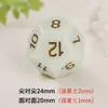 Juego de Siete Dados Poliedros Sintéticos Azules Luminosos Grabados para Juego de Rol D&D Z01