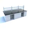 Mesa Experimental de Acero Completo, Banco de Trabajo de Laboratorio, Mesa de Experimentos para Estudiantes, Mesa con Fregadero de Laboratorio, Mesa Auxiliar de Acero y Madera al por Mayor