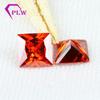 Zircón cuadrado biselado de color piedra desnuda con forma de circonio azul rosa CZ cuadrado negro Naranja Blanco Piedra