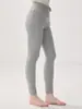 Leggings de tricô de cintura alta para mulheres, quentes para outono e inverno, 100% caxemira pura, corte justo, elásticos e calça interna elástica