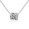 Japonês e coreano oco s925 sterling prata coração pingente colar simples clássico 1 quilate moissanite cross-border quente fabricantes
