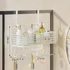 Estante de almacenamiento para baño, instalación sin taladro detrás de la puerta de la ducha, organizador multicapa de gran capacidad para gel de ducha y champú