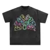 Talla Europea Transfronteriza Ropa Urbana Hip Hop Hombre Camiseta Lavada Pokemon an