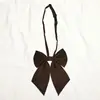Corbata pequeña para estudiante de color sólido estilo japonés coreano, negro, rojo vino, para hombre y mujer, uniforme, pajarita, flor para solapa de traje, Ins