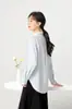 [Procesamiento Personalizado] Tops Sueltos y de Moda con Diseño de Nicho, Sensación de Alta Gama, de Manga Larga, Transpirables, Camisas como Nubes