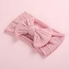 Europa e Estados Unidos mais vendidos Super macio jacquard nylon crianças cocar arco bebê não machuca a pele faixa de cabelo meninas lenço largo