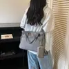 Bolso tote minimalista de estilo coreano de gran capacidad, bolso de hombro para mujer para ir al trabajo, bolso de mano de lona, bolso cruzado portátil para que los estudiantes lo usen en clase