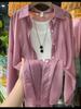 Camisa de Protección Solar de Manga Larga de Seda de Hielo Perlada Versátil de Moda 2026 Nuevo Top Suelto de Verano para Mujer