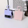 Funda de Silicona Líquida con Anillo para Samsung Zflip5 Pantalla Plegable Zflip4 Cubierta Protectora Anti-Caídas Zflip3