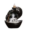Quemador de incienso de reflujo transfronterizo alta montaña y agua que fluye quemador de áloe y sándalo ceremonia del té Zen decoración creativa para el hogar interior estufa de cerámica