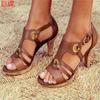 2026 Verano Nuevo Estilo Tacones Comercio Exterior Talla Grande 43 Wish Sitio Independiente Sandalias de Tacón Alto de Comercio Exterior Europeo y Americano