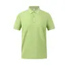 Nova Estilo de Verão Camisa Polo Cor Sólida de Algodão Modal Mercerizado Estilo de Negócios Personalizado Manga Curta Uniforme de Trabalho com Logo Impresso e Bordado