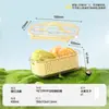 Caja de Conservación Sellada para Frutas Transfronteriza, Mini Rectangular Portátil de Grado Alimenticio con Drenaje y Refrigeración para Estudiantes en Movimiento