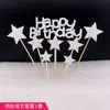 Bandera de Amor Estrellas Felices con Purpurina Día de San Valentín Hermosa Romántica Propuesta Decoración para Pastel de Cumpleaños Tarjeta