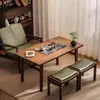 Novo Modelo de Mesa de Chá Casual de Noz em Estilo Chinês Tradicional, Mesa de Convidado, Mesa de Chá para Sala de Chá, Mesa de Chá Pequena de Luxo Leve para Varanda de Casa