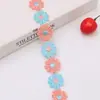 Accesorios de flores pequeñas de encaje de colores hechos a mano, encaje lateral con ropa, cortina, bordado, tela, material decorativo