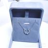 Collar de Herradura en Forma de U de Plata Esterlina S925 Clavícula Colgante Simple Elegante Lujo Ligero Nicho Ins Celebridad de Internet Modelo Nuevo 2024