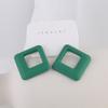 Moda ins estilo nova série verde acrílico 925 brincos de prata novo nicho design rua tiro brincos geométricos