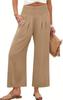 Pantalones Amazon Europeo y Americano Transfronterizo 2026 Primavera y Otoño Color Sólido Pantalones Cortos de Mujer Cintura Alta Fruncidos Pierna Recta Casual Estilo Popular