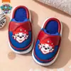 (Estrictamente seleccionado) Pantuflas de Algodón para Niños Paw Patrol Impermeables de Invierno Forradas de Felpa Calientes Pantuflas de Piel para Niños Zapatos de Algodón Antideslizantes para Niñas