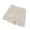 Pantalones cortos de seguridad anti-exposición de seda helada, ropa interior de algodón fresco, dos en uno, no se enrollan, sin costuras, calzoncillos tipo boxer antibacterianos para mujer
