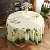 Mantel redondo estilo americano, impermeable, a prueba de aceite, lavable, resistente al calor, modelo nuevo 2025, lujo ligero, sensación de alta gama, mantel para mesa de centro