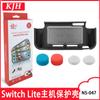 Cubierta protectora para consola Switch Lite con ranura para tarjetas de juego + juego de tapas para joystick