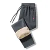 Pantalones deportivos y casuales para hombre de otoño e invierno, nuevos pantalones de pierna recta cálidos con forro de sherpa, estilo coreano moderno, talla grande, 2026