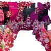 Vermelho Rosa Casamento flor artificial layout do local do casamento decoração de flor de boas-vindas de noivado flor acabada fileira de flores flor de guia de estrada