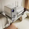 Soporte de pared para proyector, no requiere taladro, bandeja para sofá, montado en la pared, mesita de noche para uso doméstico, dormitorio y colocación de decodificador