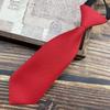 Corbata Pequeña Ultracorta para Mujer, Color Sólido, Floja, Linda, Estilo Preppy, Gratis, Rayas Estilo Japonés, Marrón Retro, Jardín de Niños Masculino