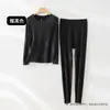Ropa de Otoño para Mujer Silk Ryder Velvet Fibra Calefactora Ajuste Ceñido Adelgazante Mantenimiento del Calor Pantalones Largos Traje de Mujer de Terciopelo de Cara Única Seda Cachemira