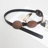 Cinturón ancho con accesorios grandes estilo retro de mezclilla occidental bohemio para mujer, cinturón de moda tallado para mujer