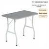 Atacado pet shop mesa dobrável para modelagem mesa com textura de PVC para casa mesa de banho e tosa para cães beleza
