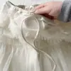 Comercio Exterior 2026 Nuevo Estilo Coreano Falda Suave tipo Pastel Falda de Malla de Cintura Alta en Color Albaricoque Versátil Casual Falda Midi