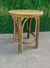 Mesa para Preparar Té, Silla de Bambú, Silla con Respaldo, Estilo Retro Antiguo de Patio, Muebles de Bambú Hechos a Mano, Juego de Mesa y Taburetes de Bambú