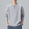 Ropa de Hombre Shanggu 2026 Nueva Camiseta de Manga Larga para Primavera y Otoño Casual para Hombre Corte Holgado Marca de Moda Sudadera para Hombre Top Estilo Americano