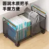 Estante de almacenamiento para mochila caja de almacenamiento para libros cesta de almacenamiento para libros de texto específica para estudiantes debajo del escritorio gran capacidad con ruedas carrito pequeño