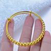 Vietnam ouro pulseira de contas pequenas de ouro feminino latão banhado a ouro sólido contas da sorte pulseira push-pull moda pulseira simples