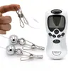 Pinzas Eléctricas Sexy para Pezones con Bolas de Gravedad, Pinzas Fuertes de Carga para Clítoris, Pezones, Labios, Senos, Estimulación Sm para Auto-Placer Adulto