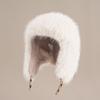 Gorro Lei Feng de piel sintética para mujer, felpa completa gruesa con orejeras, visón sintético, invierno, ciclismo, resistente al viento, cálido, sombrero de moda